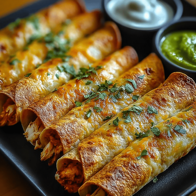 Crunchy Oven-Baked Chicken Taquitos