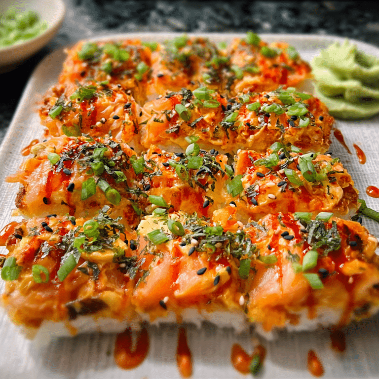 Easy Spicy Salmon Sushi Bake Recipe