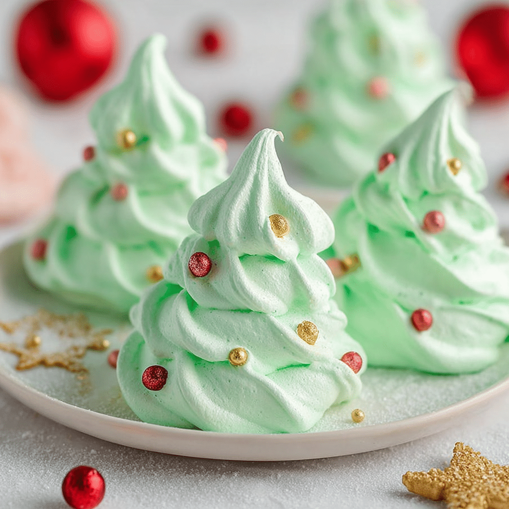 Festive Meringue Christmas Trees