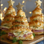 Ham & Cheese Puff Pastry Christmas Trees : Easy Holiday Appetizer