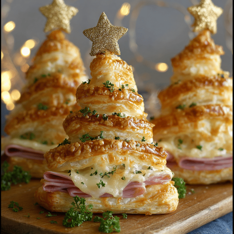 Ham & Cheese Puff Pastry Christmas Trees : Easy Holiday Appetizer