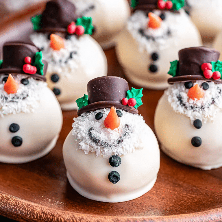 No-Bake Snowman Truffles