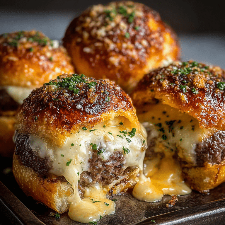 Delicious Garlic Parmesan Cheeseburger Bombs