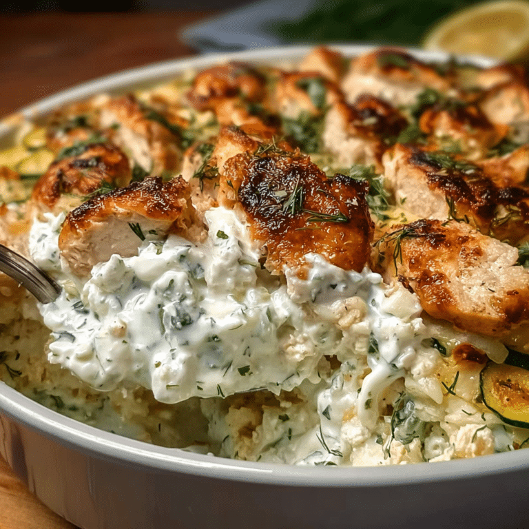 Dump-and-Bake Chicken Tzatziki Casserole