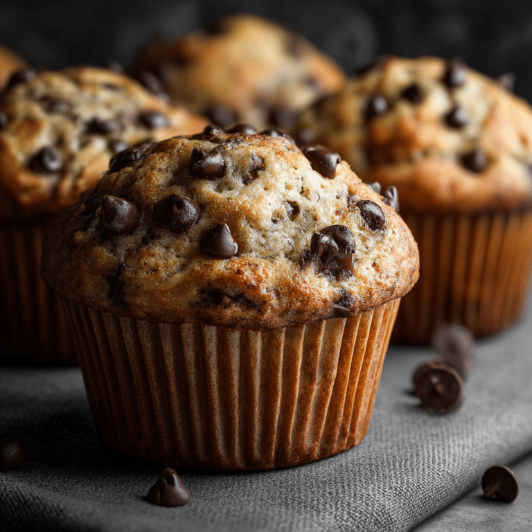Easy Banana Chocolate Chip Muffins