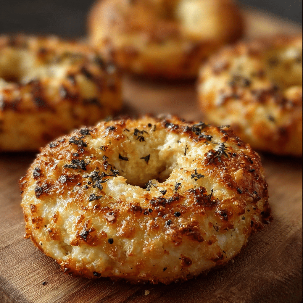 Garlic-Parmesan Cottage Cheese Bagels