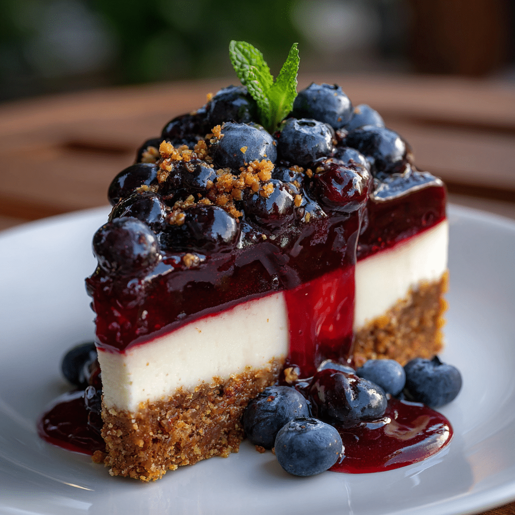 No Bake Blueberry Cheesecake