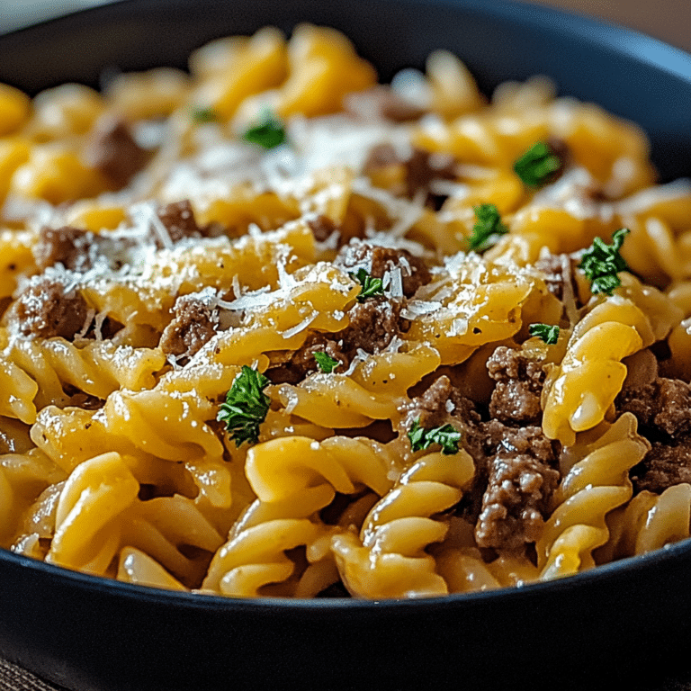 One-Pot Beef and Cheddar Ranch Pasta