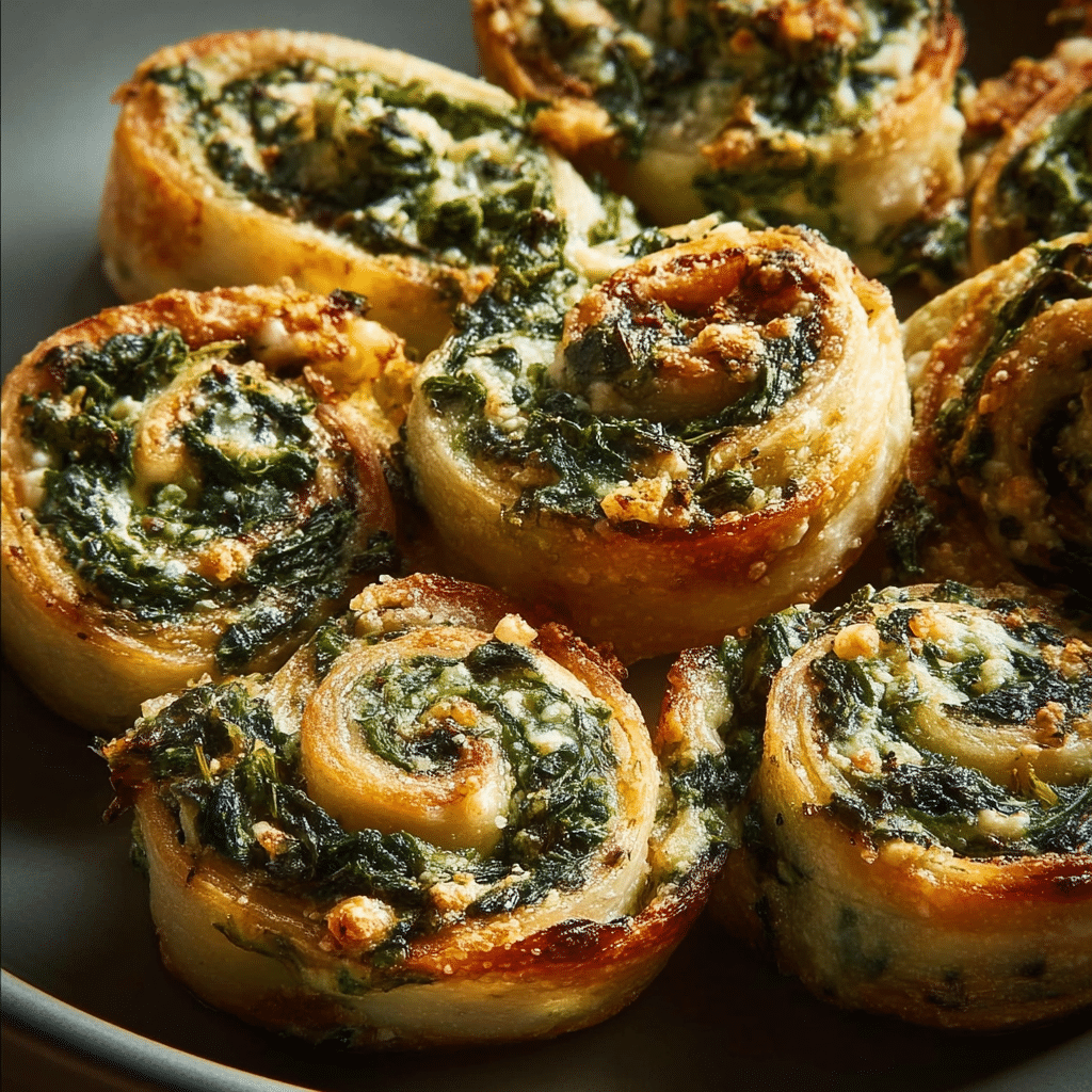 Spinach Dip in Bite-Sized Pinwheels