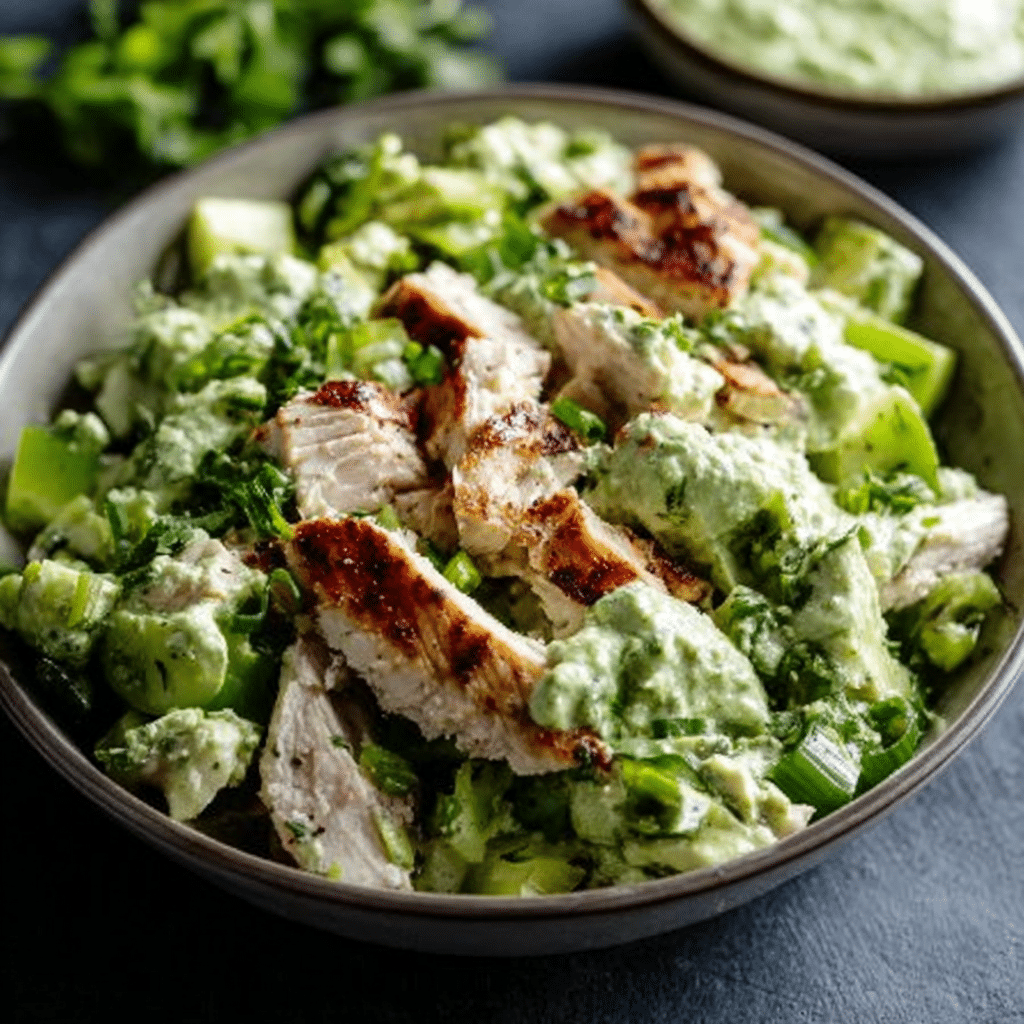The BEST Green Goddess Chicken Salad