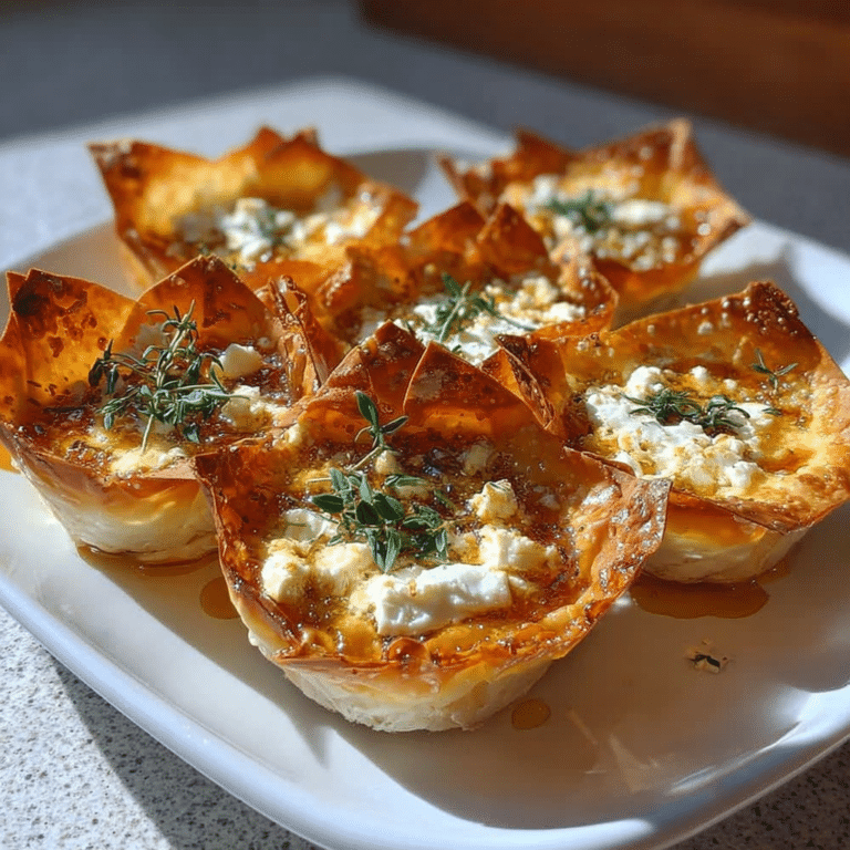 Hot Honey Feta Wonton