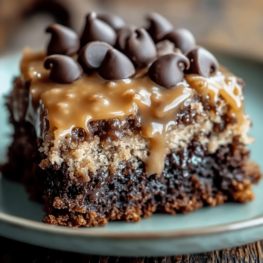 The Best German Chocolate Poke Cake