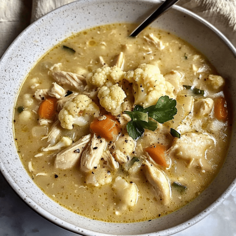 Anti-Inflammatory Cauliflower Chicken Soup