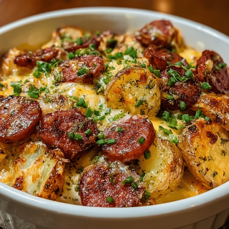 Cheesy Ranch Potatoes with Smoked Sausage