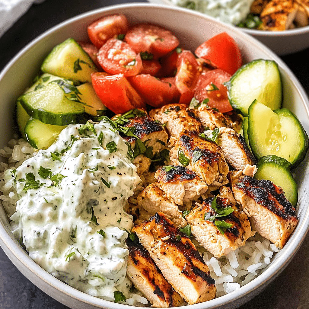 Greek Chicken Tzatziki Bowls