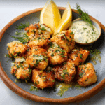 Lemon Butter Fish Bites with Garlic Aioli