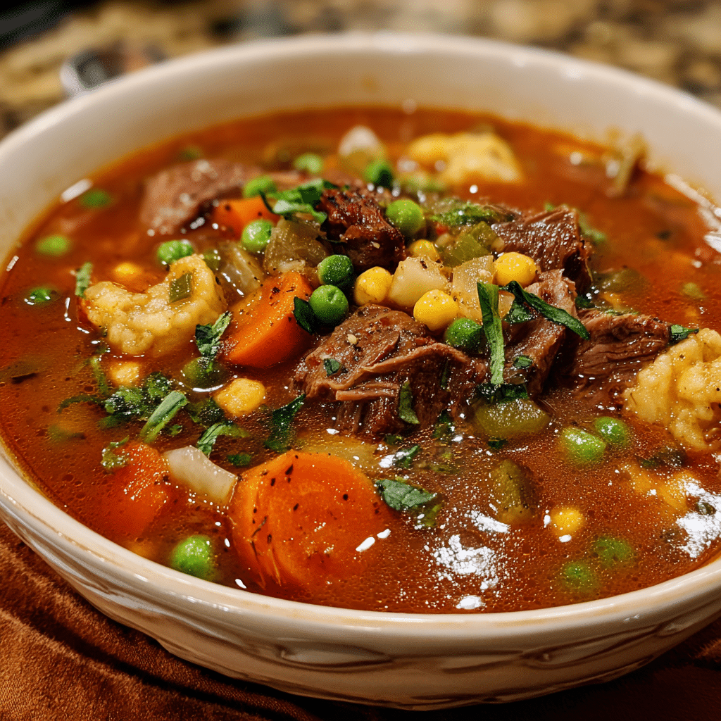 Old-Fashioned Vegetable Beef Soup