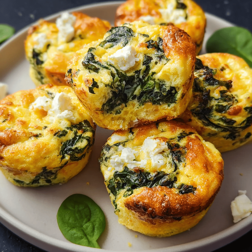 Quick & Healthy Egg Muffins with Spinach and Feta