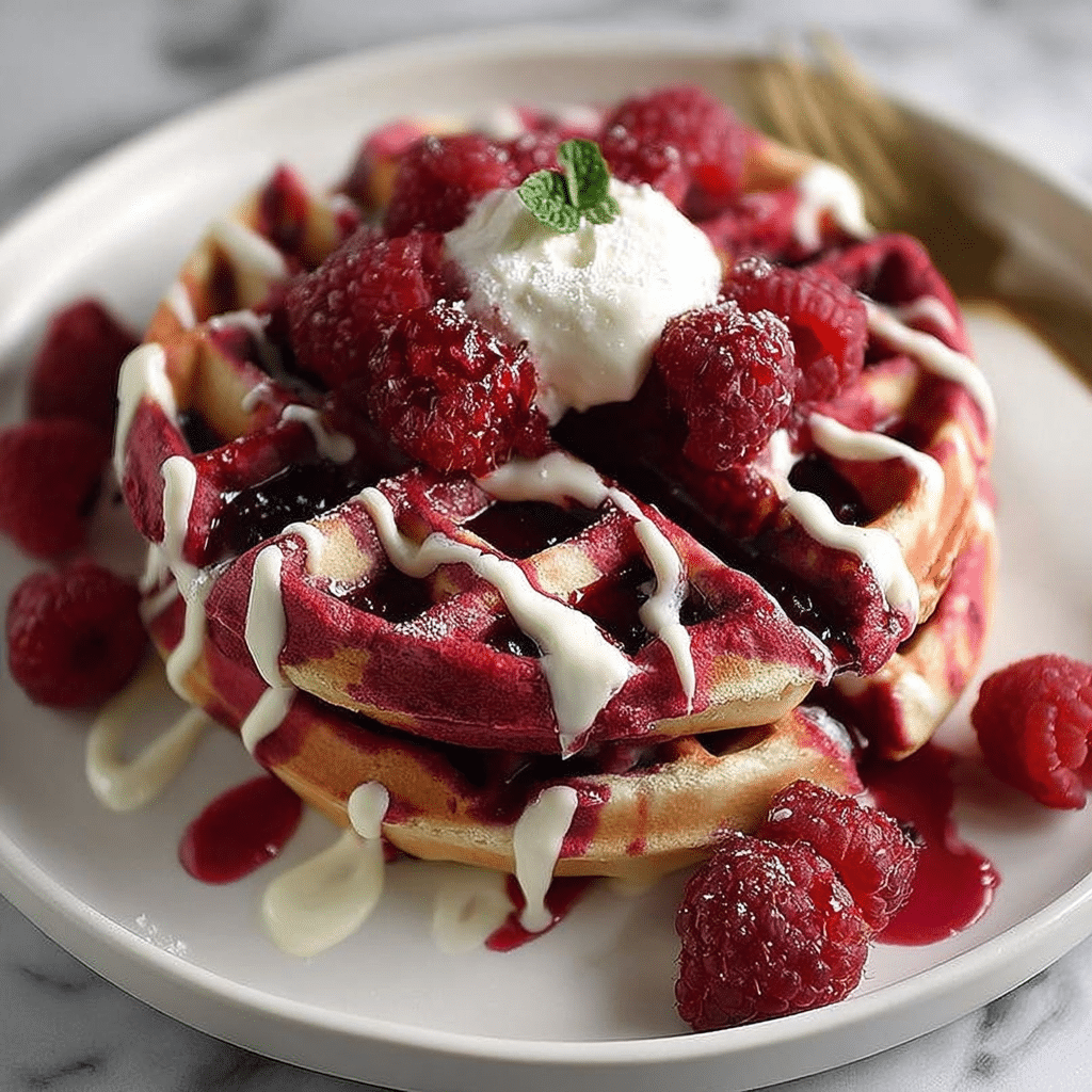 Red Velvet Marble Waffles