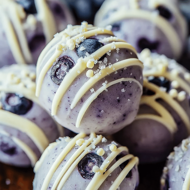 White Chocolate Blueberry Truffles
