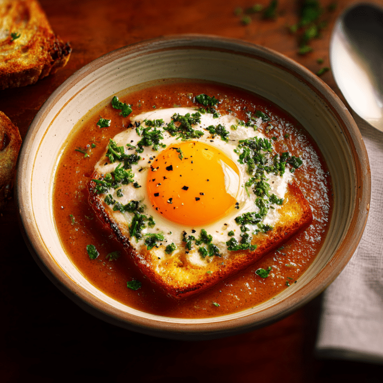Burnt Toast Soup with Egg