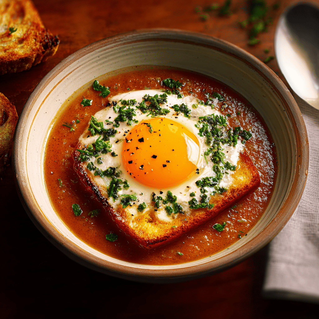 Burnt Toast Soup with Egg