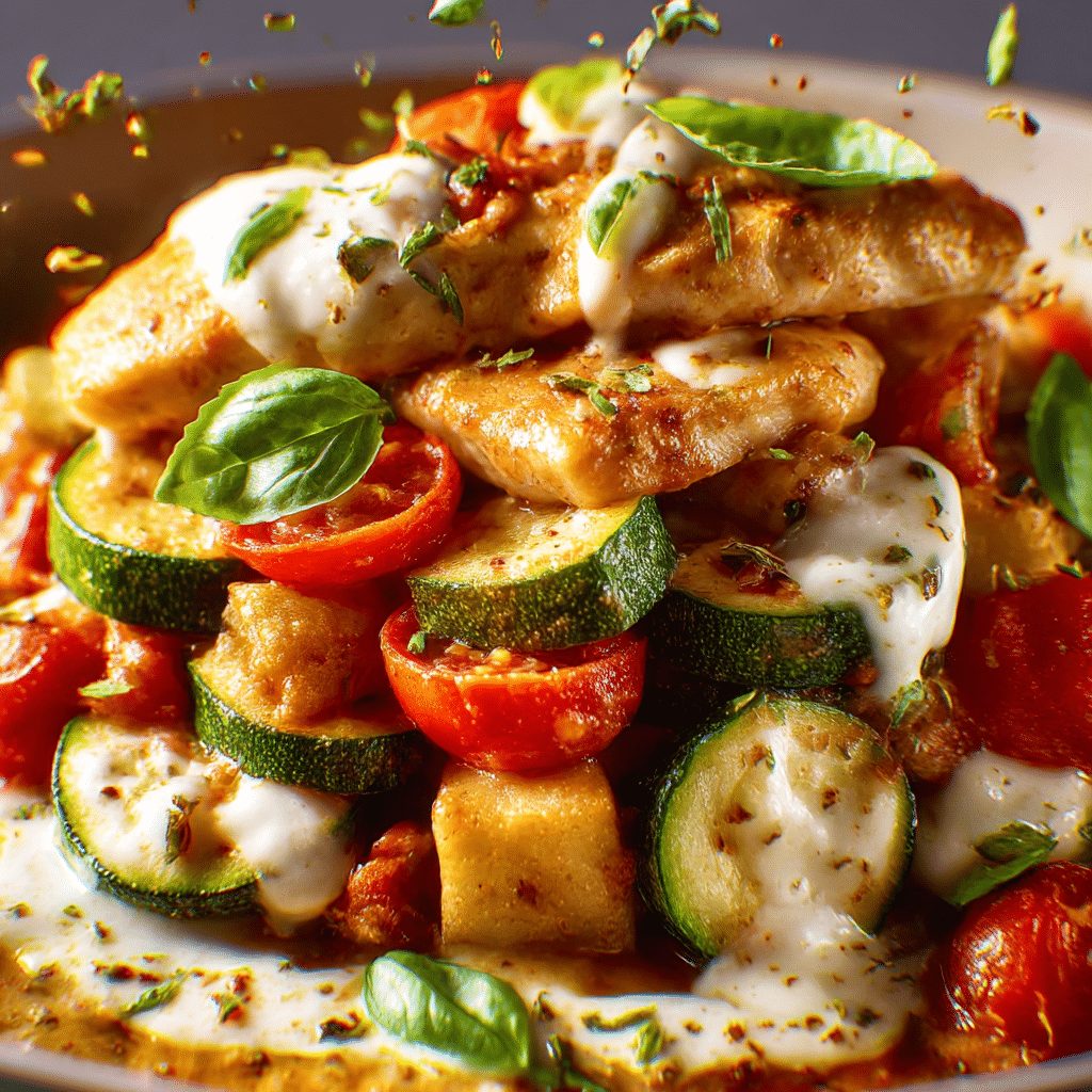 Caprese Chicken Zucchini