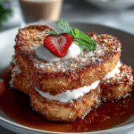 Coconut Crusted Stuffed French Toast