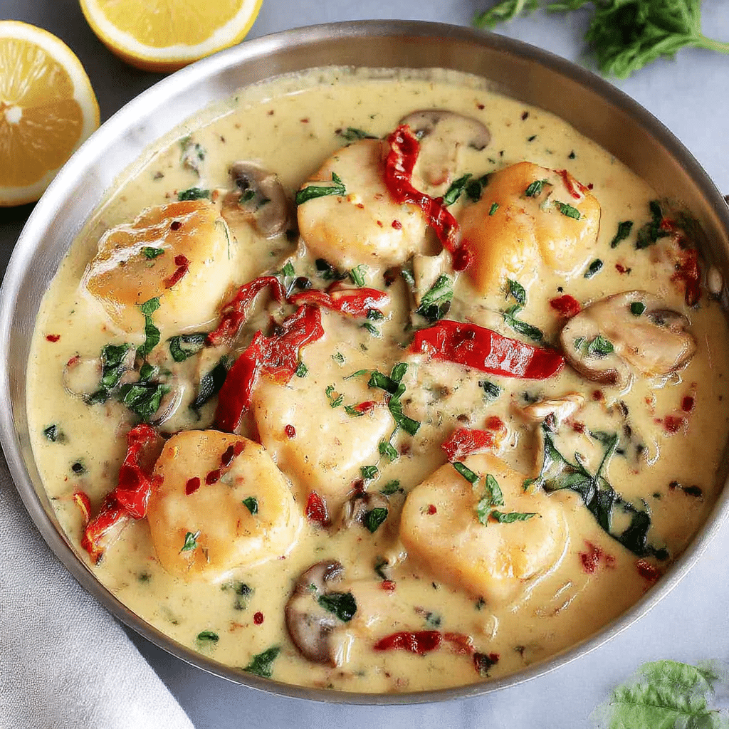 Creamy Tuscan Scallops