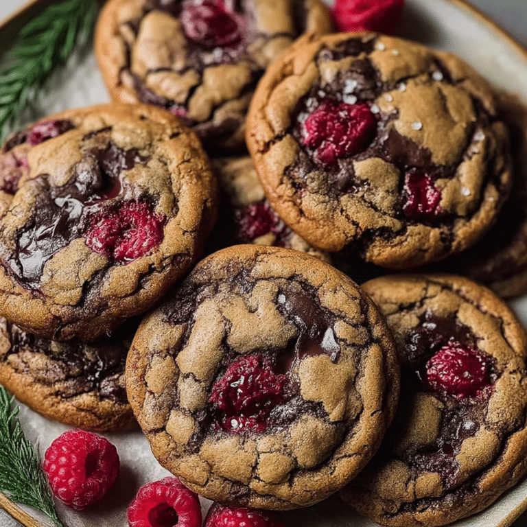 Decadent Dark Chocolate Raspberry Cookies