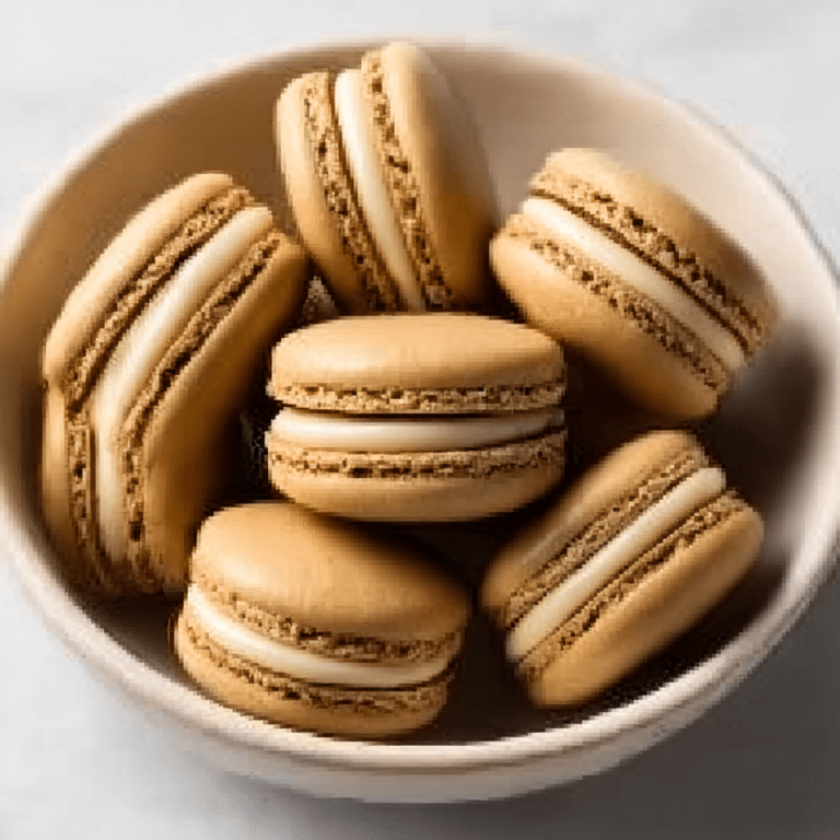 Perfect Coffee Macarons with Creamy White Chocolate Ganache