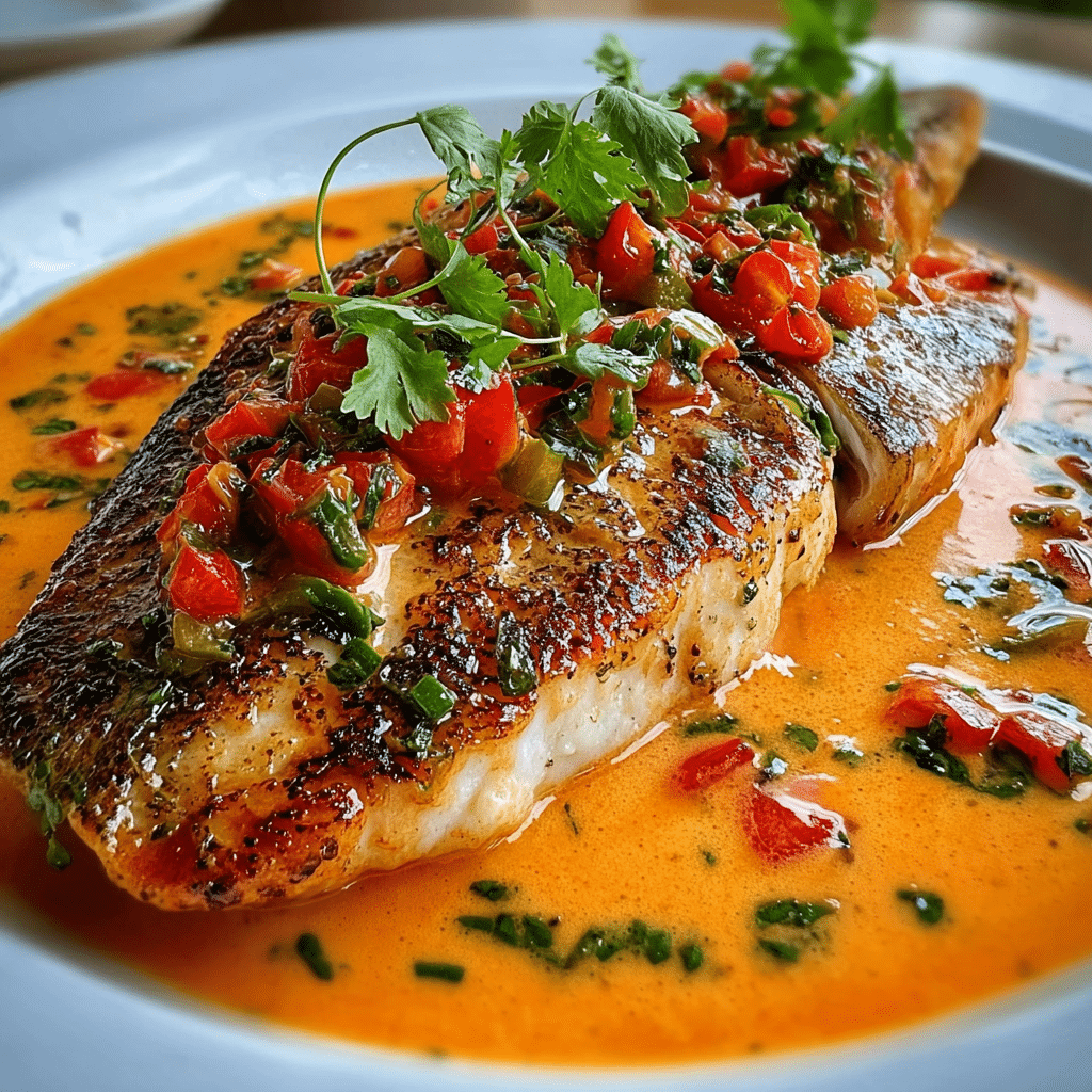 Red Snapper with Creamy Creole Sauce