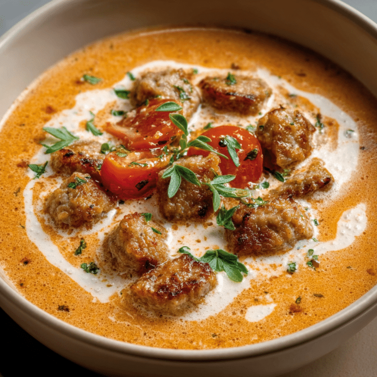 Sausage & Tomato Cream Cheese Soup