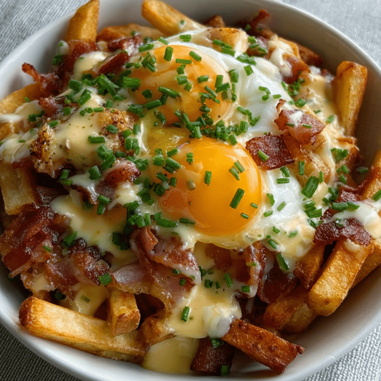 Ultimate Breakfast Poutine with Creamy Hollandaise Sauce