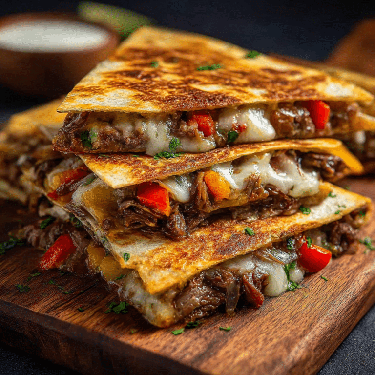 Weeknight Philly Cheesesteak Quesadillas