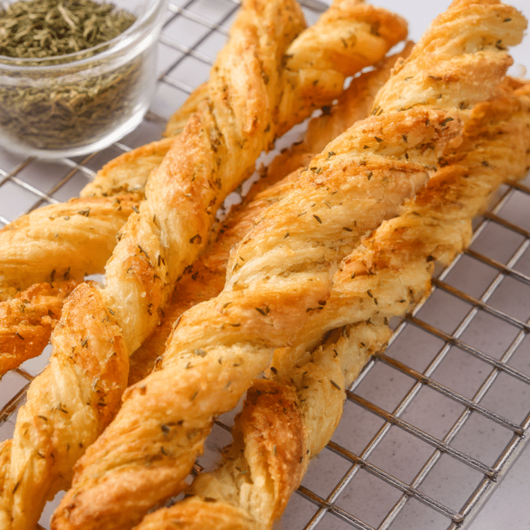 Crispy Rosemary Parmesan Cheese Straws