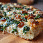 Greek Roasted Garlic Spinach White Pizza