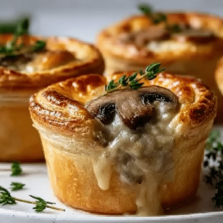 Mini Mushroom & Gruyère Pot Pies with Thyme
