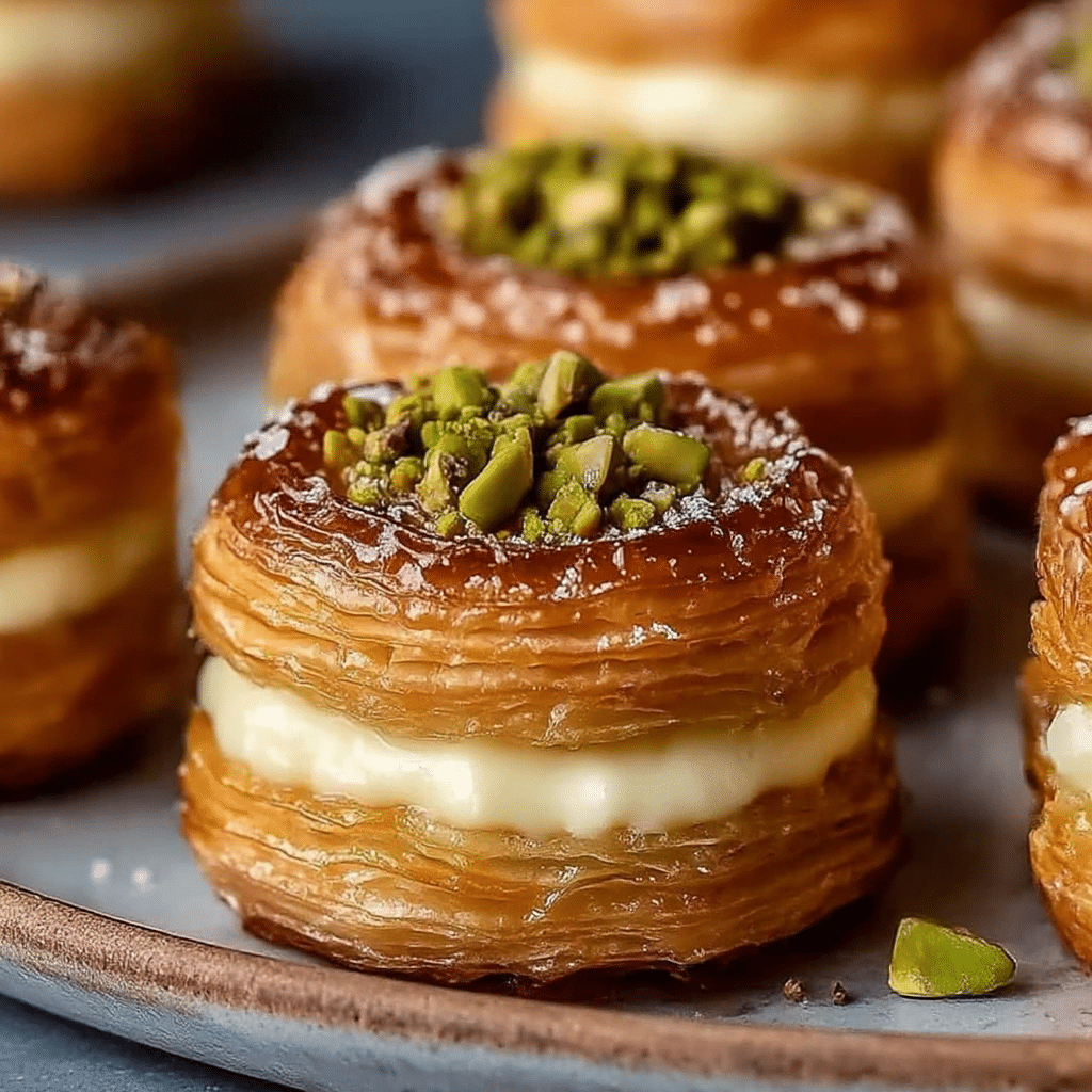 Pistachio and Cream Cheese Puff Pastry Bites