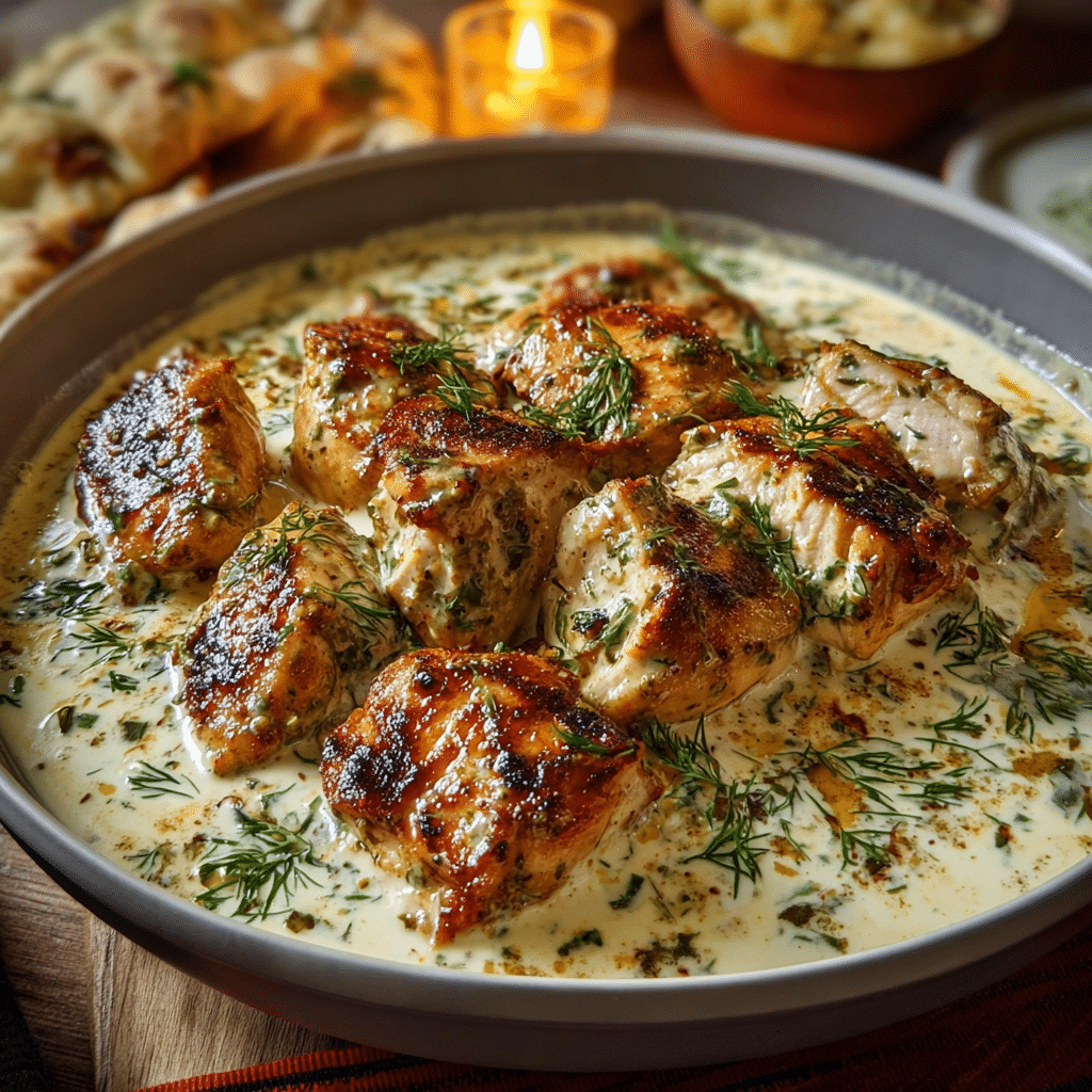 Turkish Chicken with Creamy White Sauce