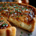 Upside Down Onion Tart with Brie