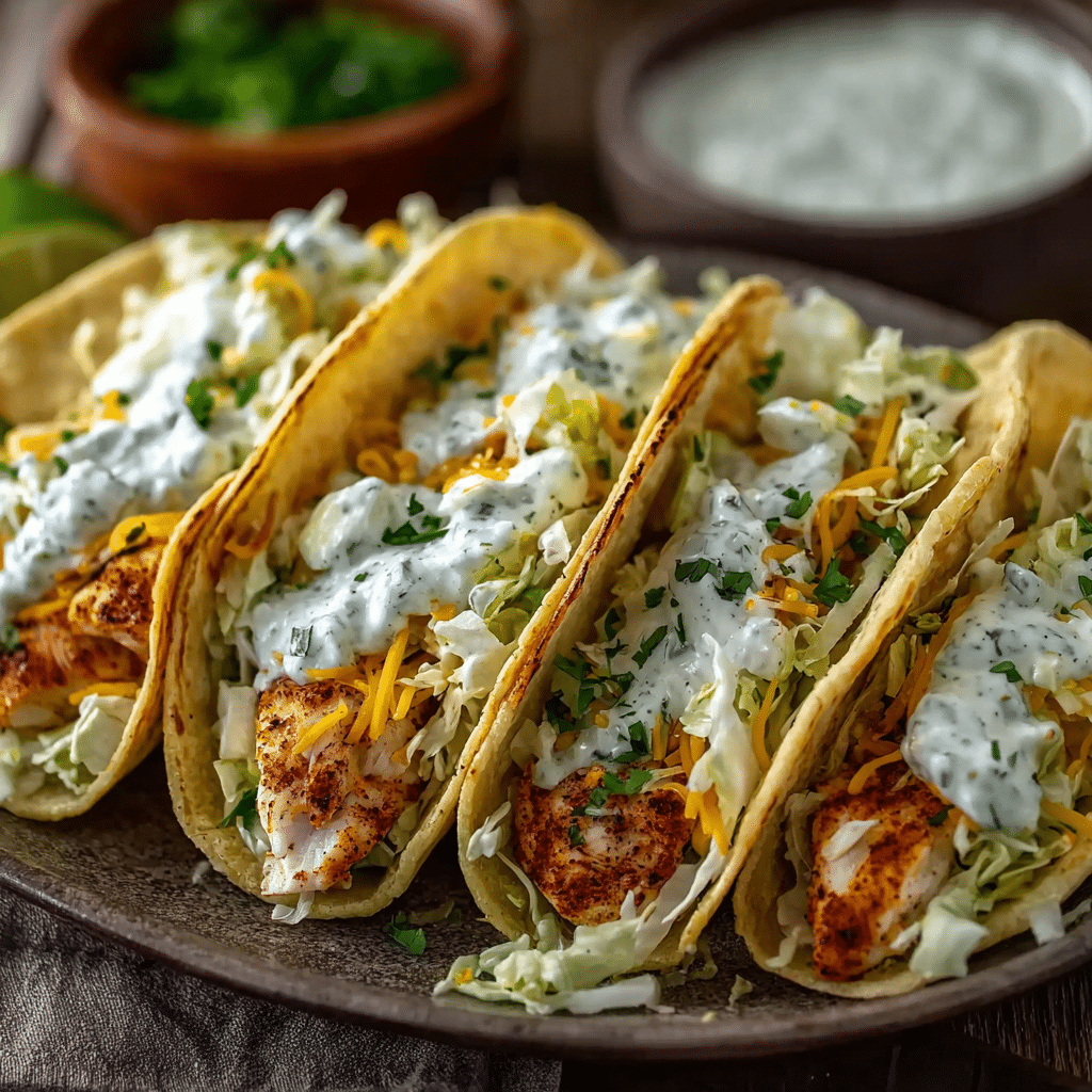 Easy Dill Pickle Ranch Smash Chicken Tacos