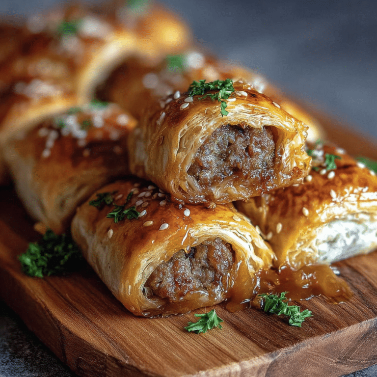 French onion sausage rolls