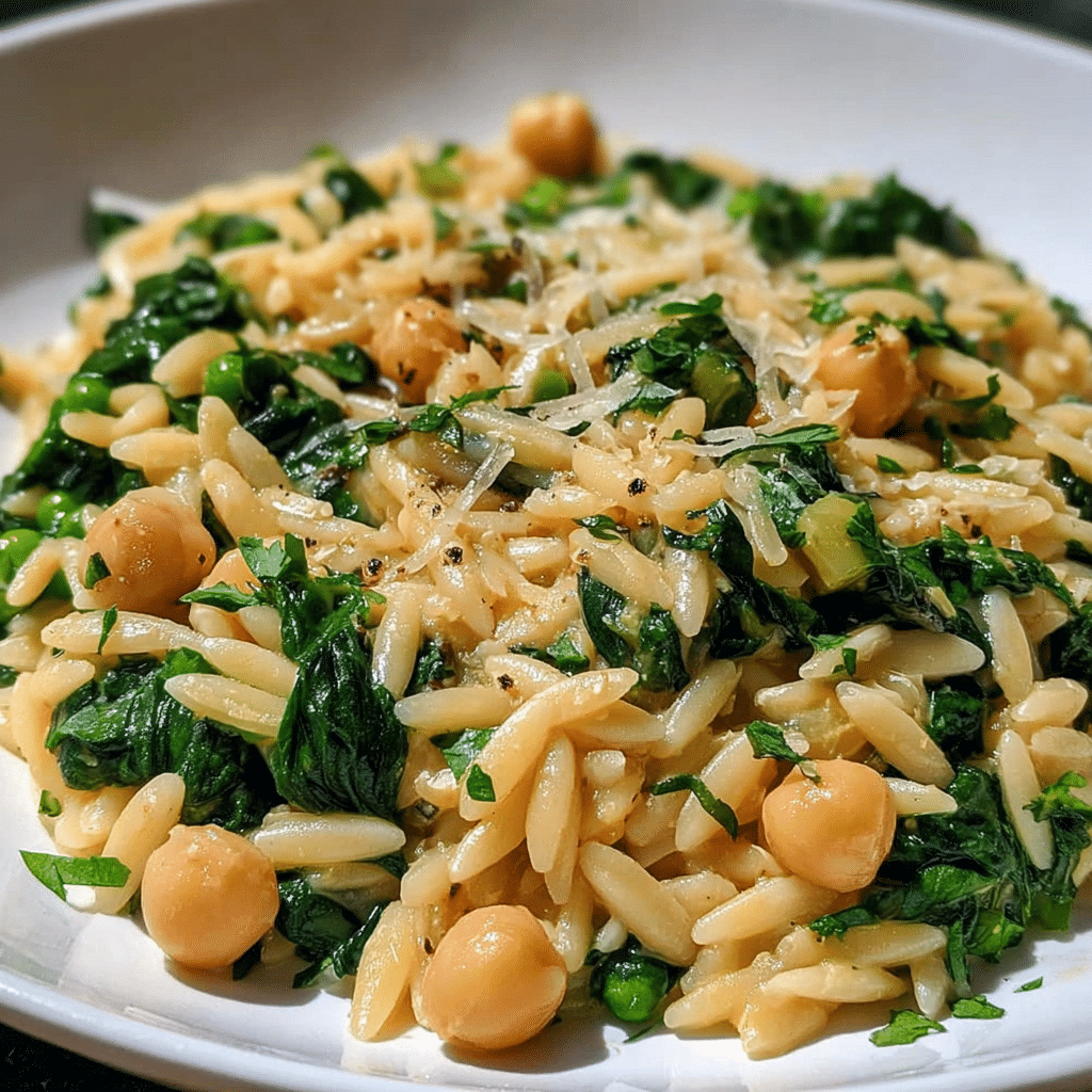 Leek, Pea & Spinach Orzo
