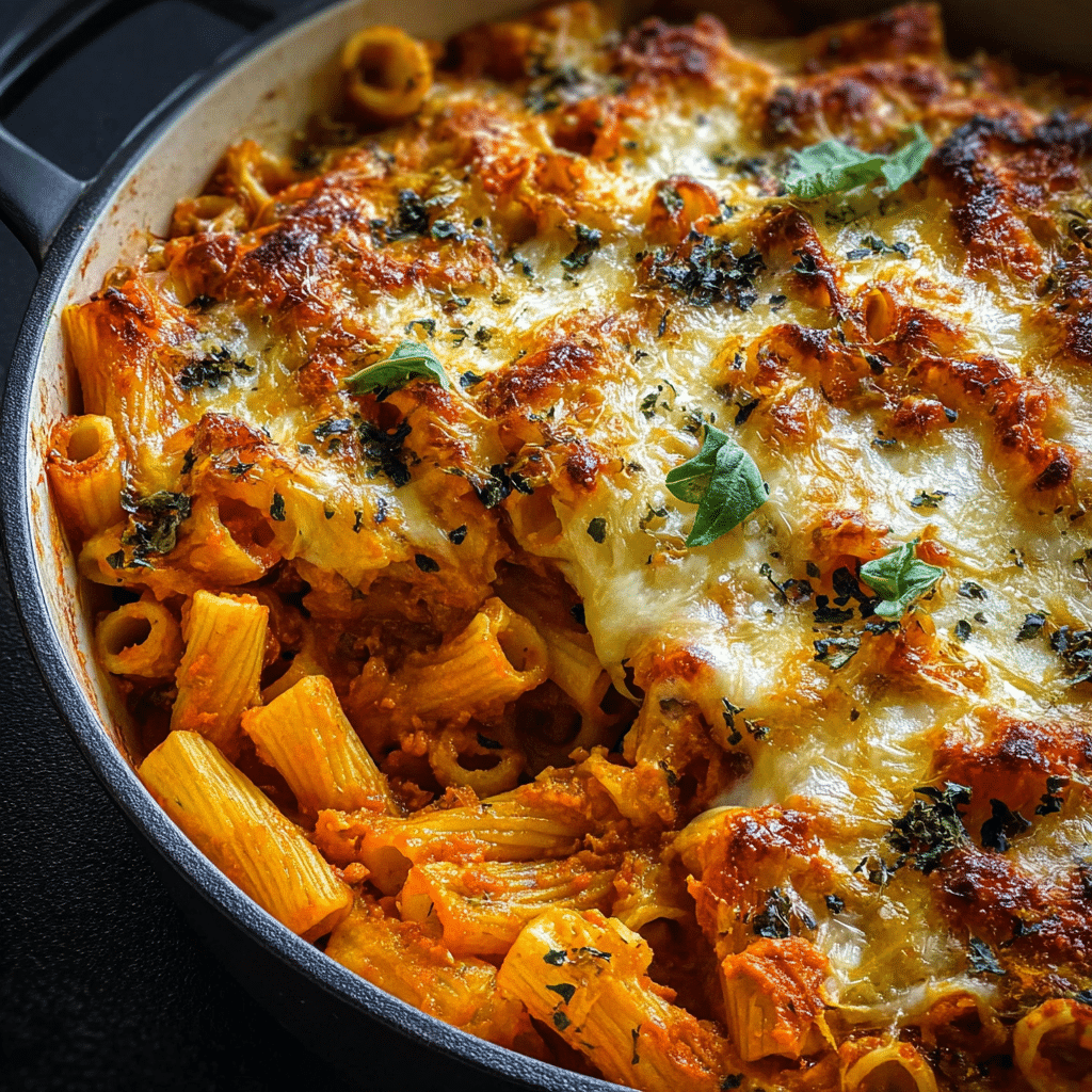 Pasta Bake with Pumpkin Tomato Sauce