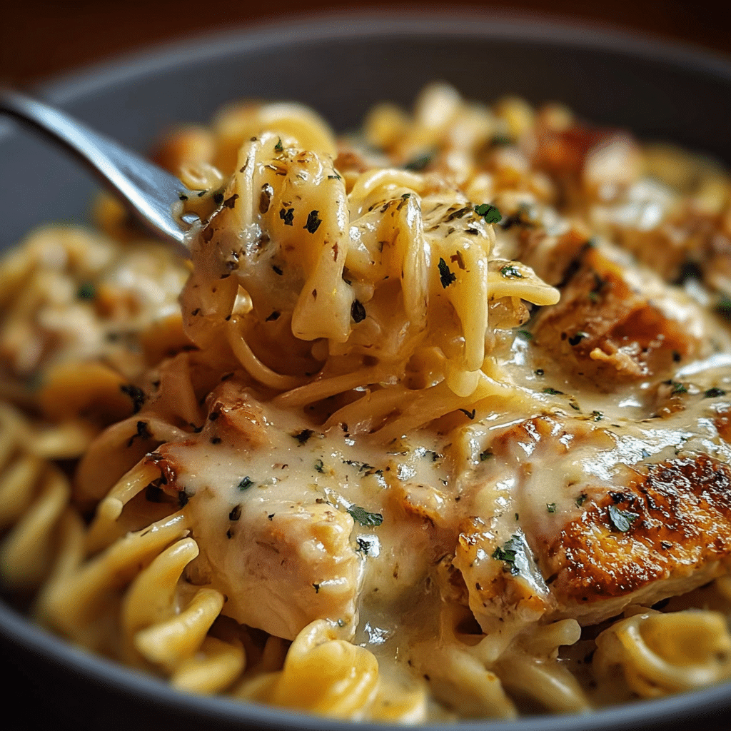 The Ultimate Crockpot Cheesy Chicken Pasta